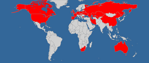 Die an der WM teilnehmenden Länder