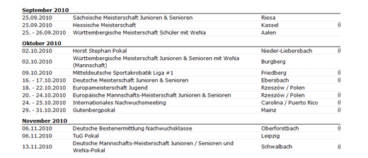 Voller Terminkalender im September, Oktober und November